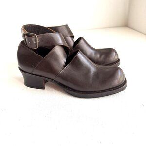 Vintage Stephane Kelian Brown Leather Loafers Made in France 5.5